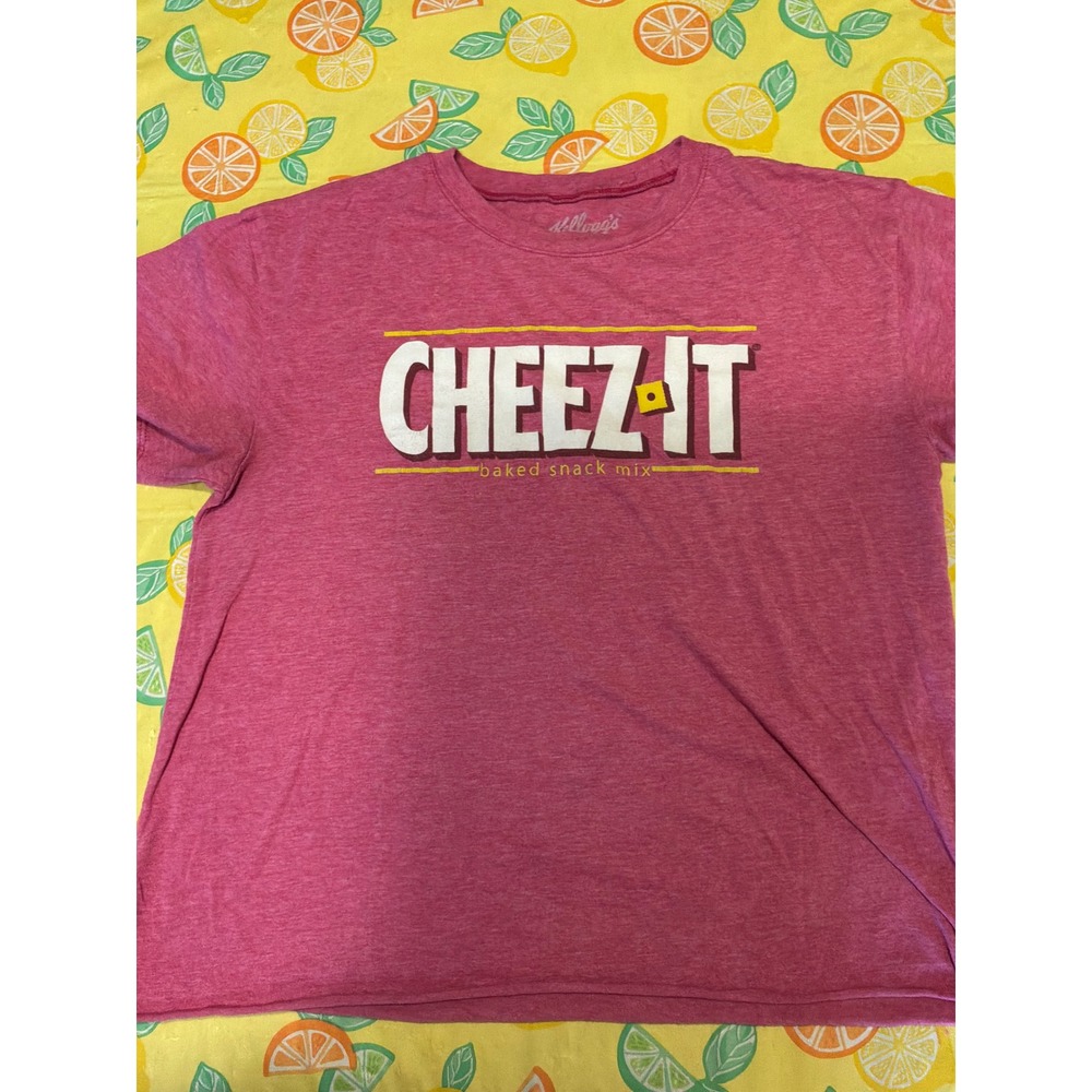 Snackcore Mens Kellogg's Cheez-It Graphic T-Shirt XL‎ Pink